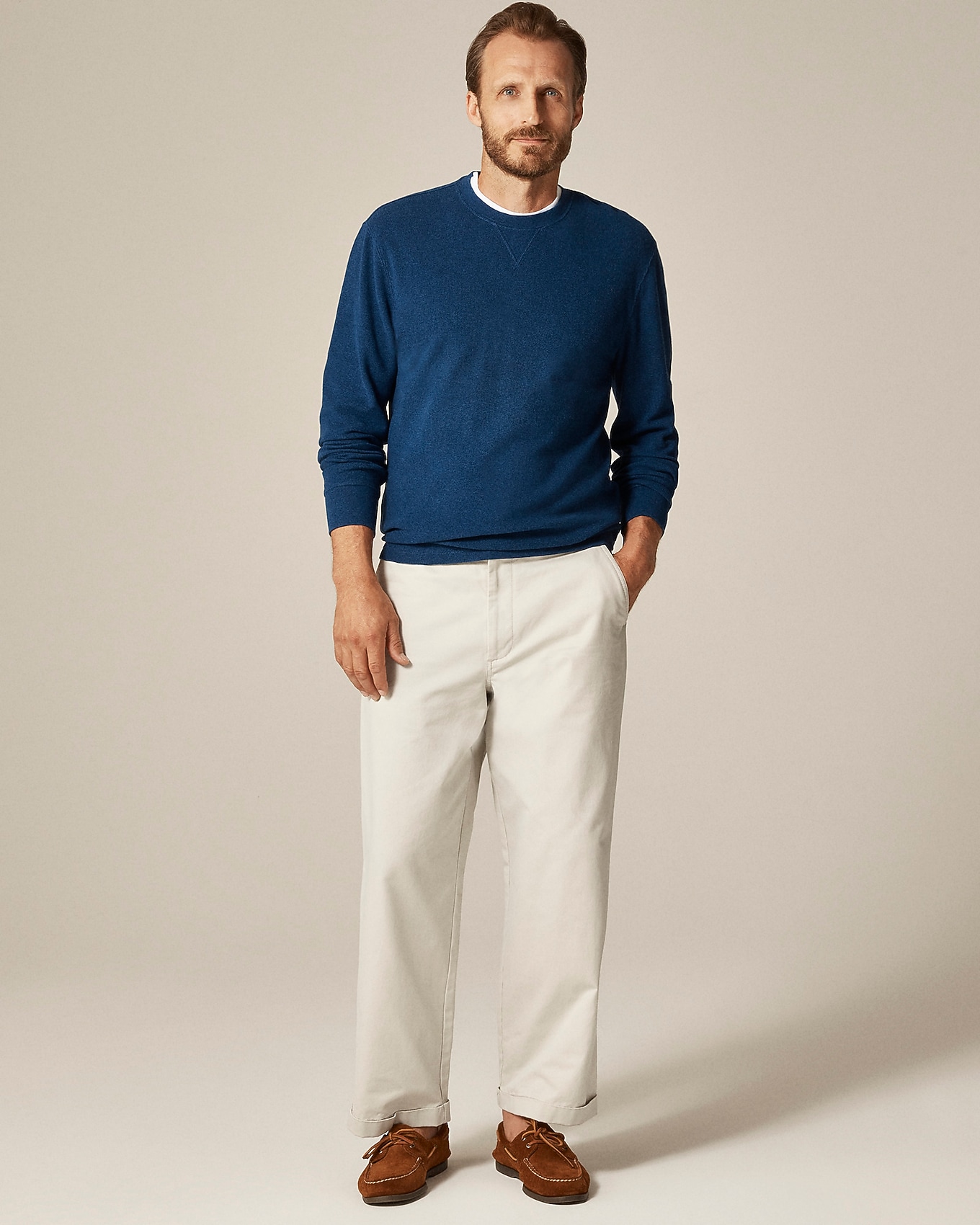 Jacquard Rib-knit Crewneck For Men | J.Crew