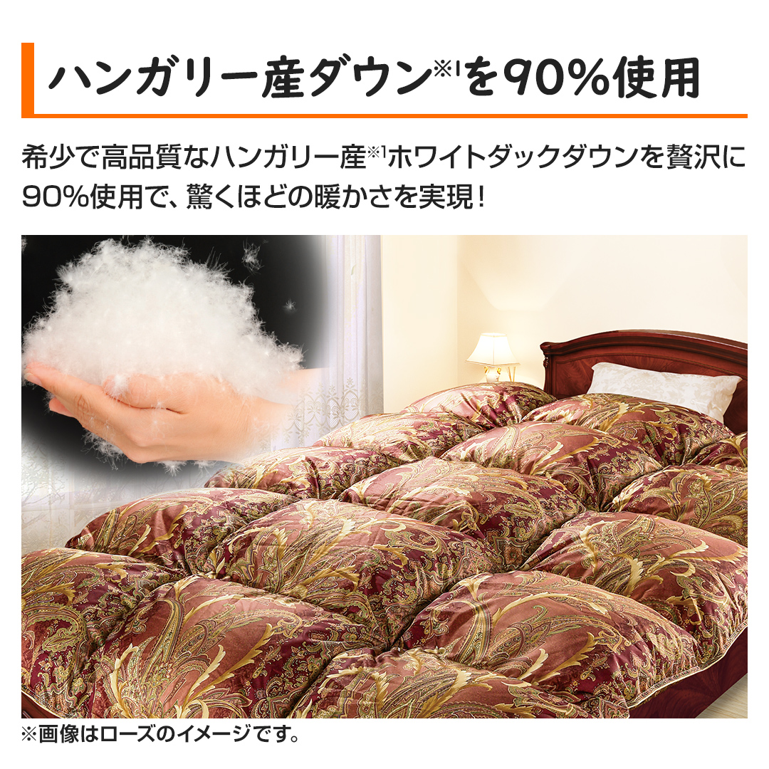 モリリン 布団・快眠グッズ ハンガリー産ダウン90%羽毛布団 ダブル