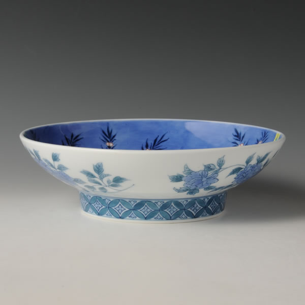 Japan Pottery Net / 色鍋島桃文七寸高台皿