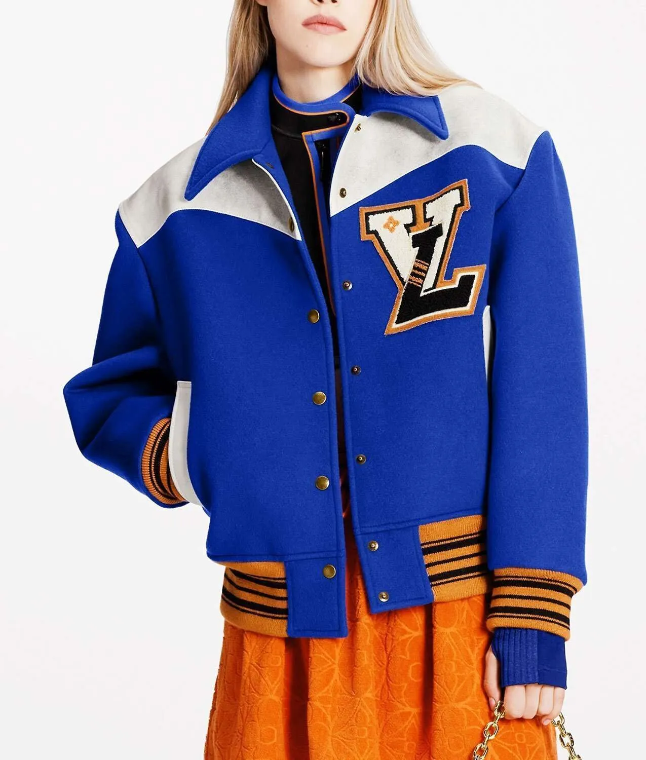 Cashgora LV Varsity Jacket Blue