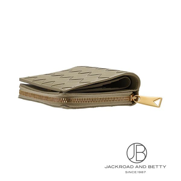 イントレチャート 二つ折り ファスナー ウォレット トープ ベージュ