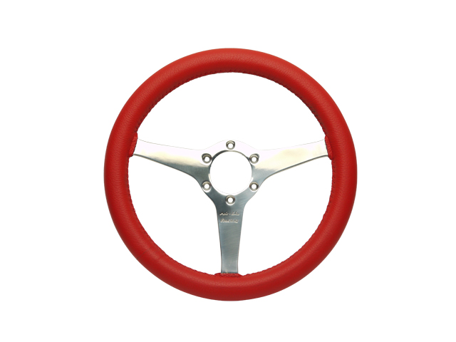 ステアリングホイール、モトリタレーシング、レザー、レッド、11インチ