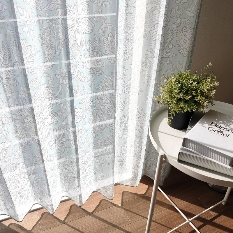 Panda レースカーテン プレーン 2セット Panda レースカーテン