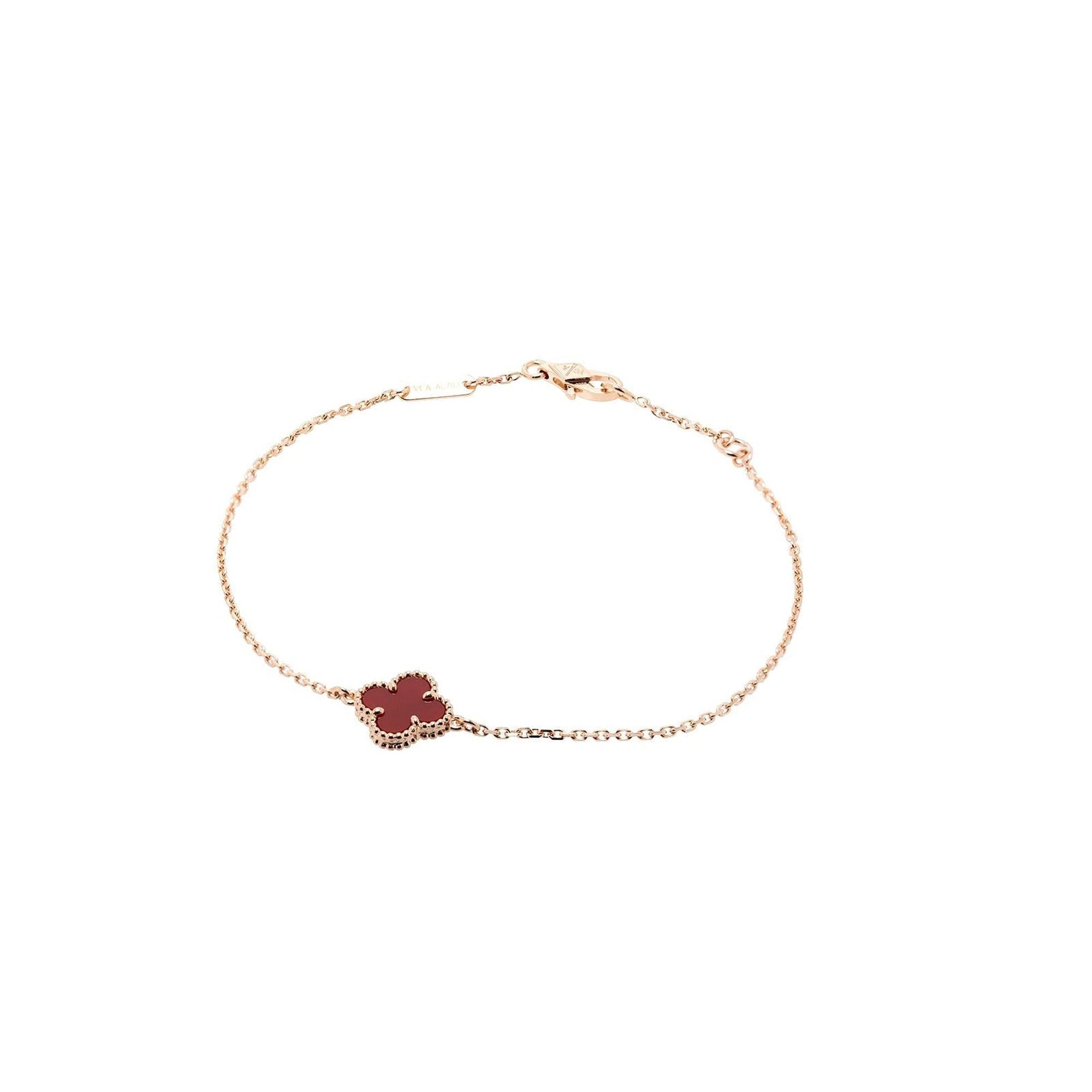Van Cleef & Arpels Sweet Alhambra Carnelian Bracelet – OLIVER'S