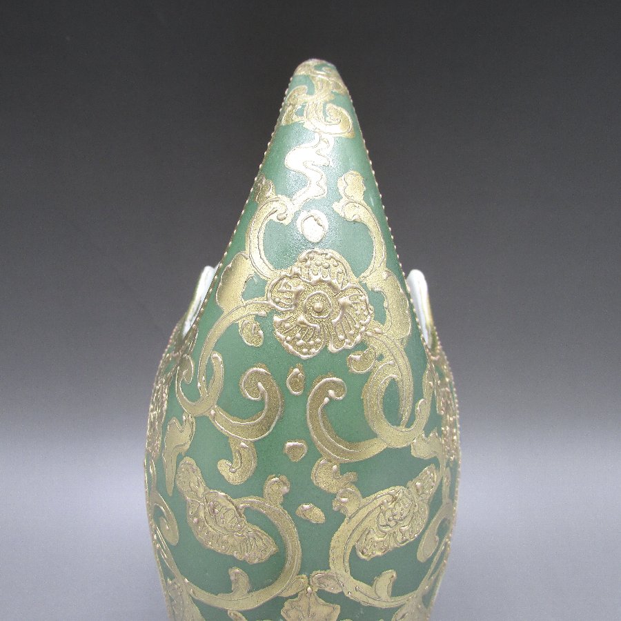 オールドノリタケ 金盛薔薇文バスケット形花瓶 - 敬誠アート [ 公式 ]