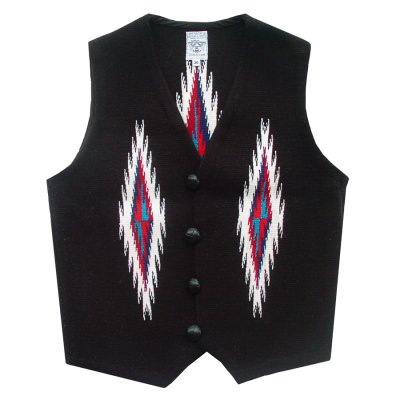 オルテガ チマヨ ベスト 36・100%ウール手織り/CHIMAYO ORTEGA'S HAND