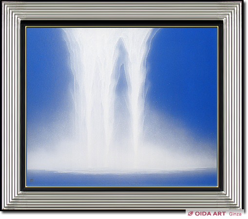 千住博 ウォーターフォール プレート 深川製 陶板画 絵画 飾り皿 彩