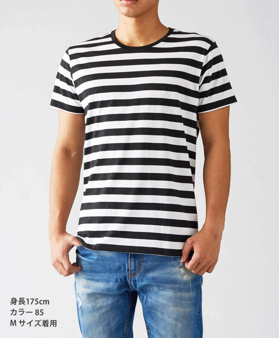 メンズピッチボーダーTシャツ【TRUSS(トラス)】激安卸通販のオレンジパーム