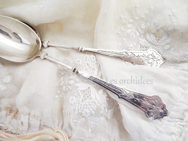 フランス アンティーク 19世紀初頭 純銀 tea/coffee スプーン veyrat