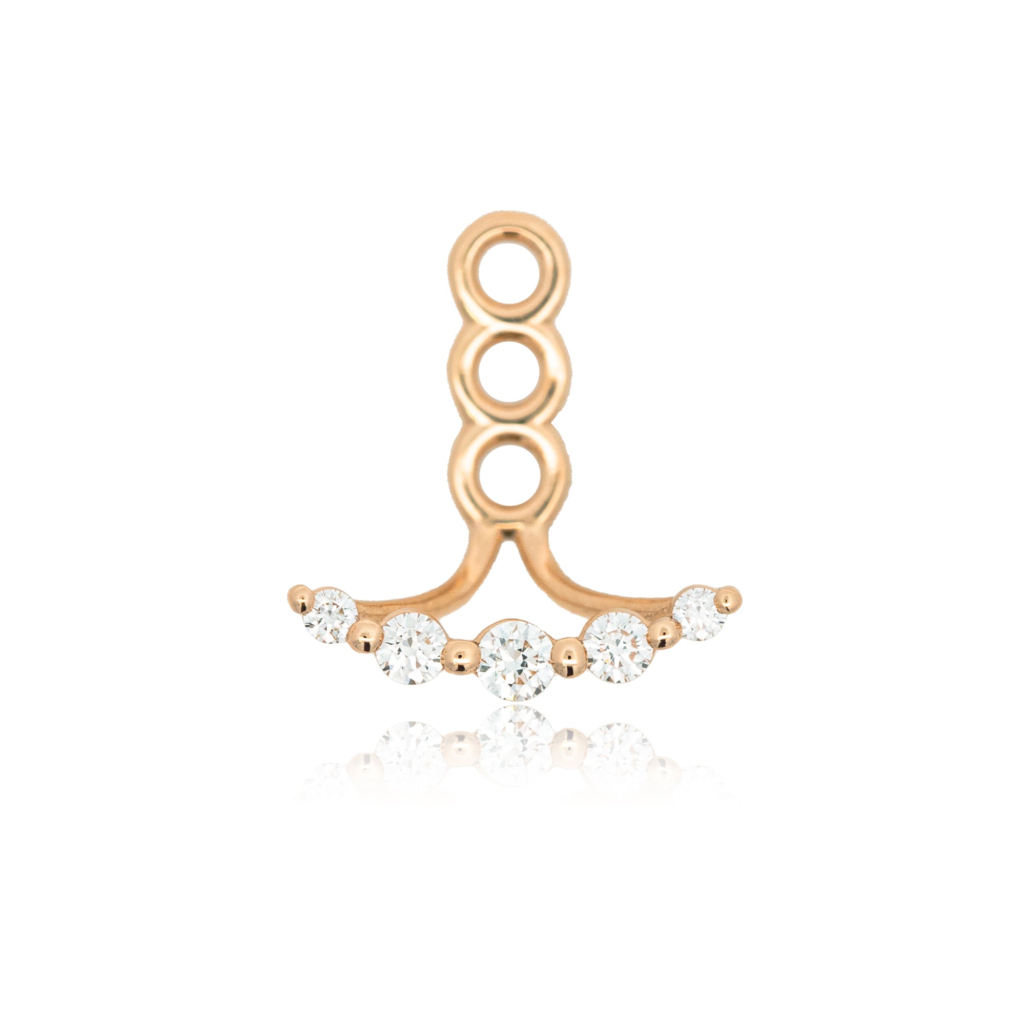 K18/Pt「ルミライン」ピアスチャーム(片耳用)｜【オレフィーチェ】Orefice