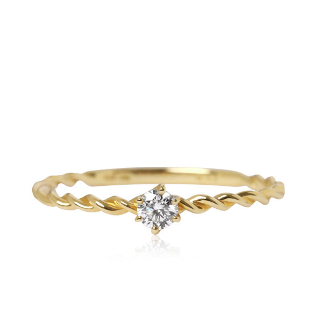 K18/Pt「0.08ctアネリ」リング｜【オレフィーチェ】Orefice