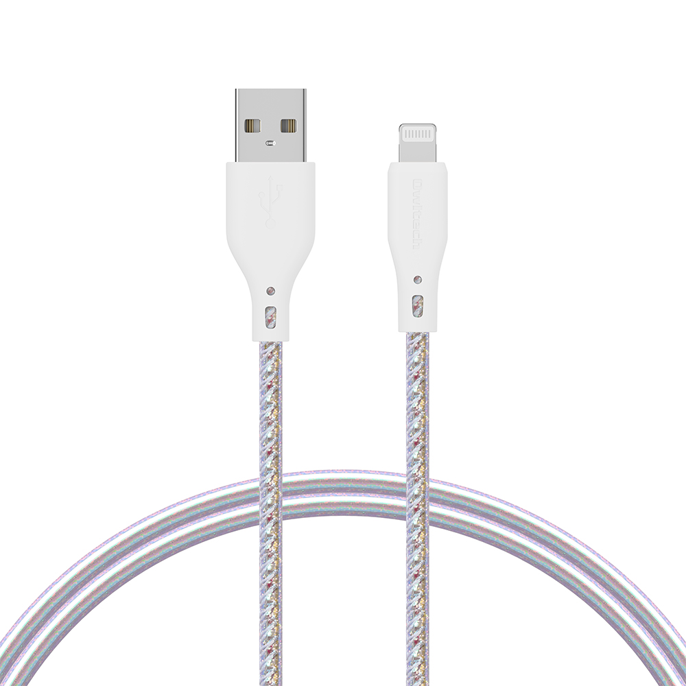 きらきら可愛い オーロラカラー 急速充電2.4A／データ転送 USB Type-A