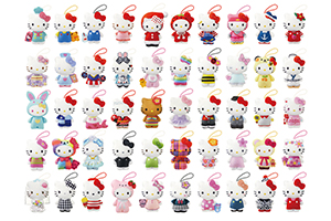 ハッピーセット規格外の「キティ50種」、懐かしの衣装がずらり