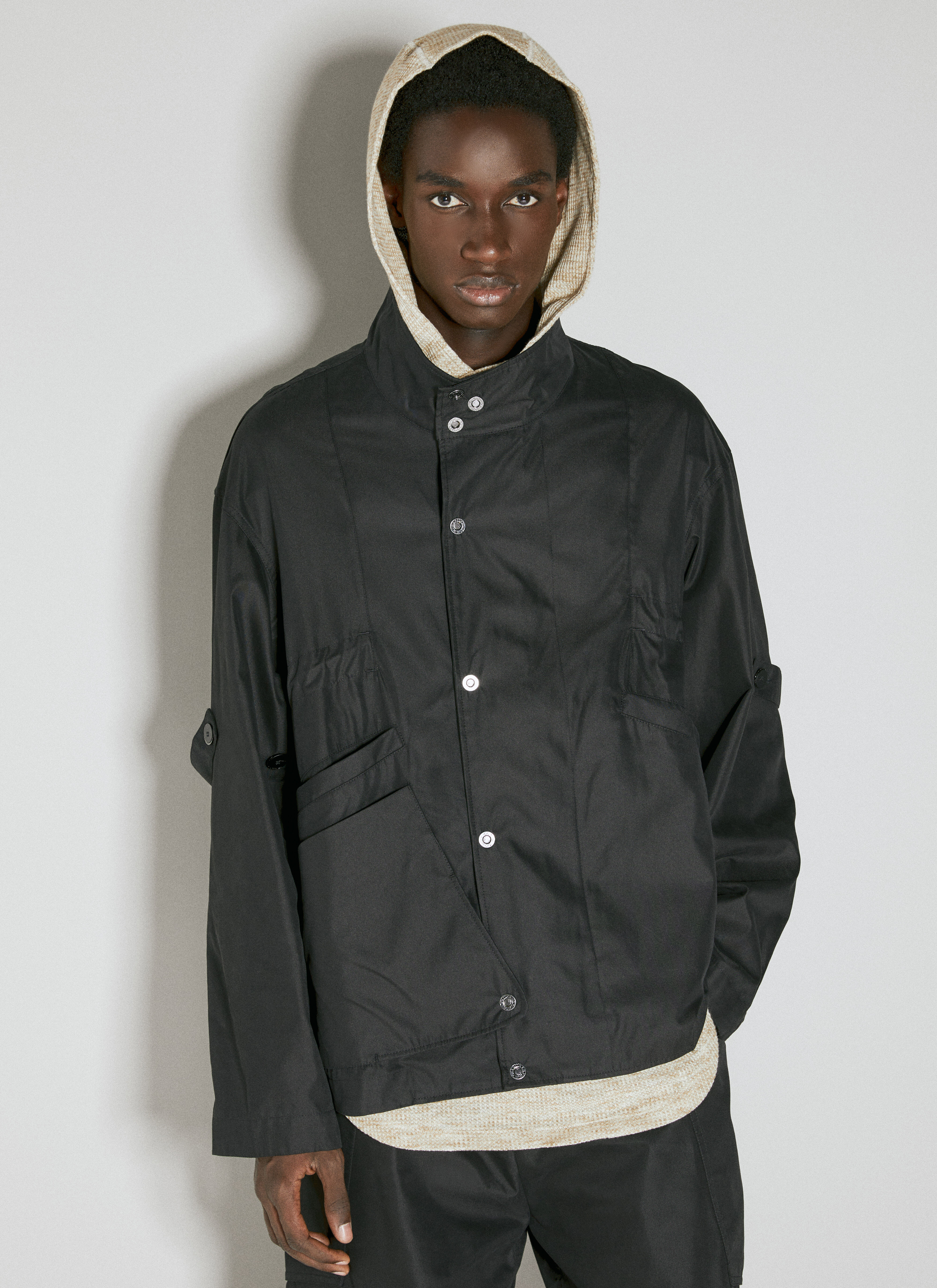 Kiko Kostadinov Men's' Meno Long Jacket in Black | LN-CC®