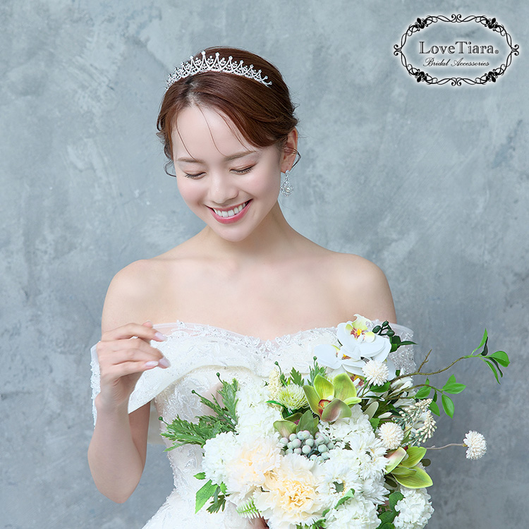 ノーブルジルコニアティアラ 通信販売ブライダルウェディング通販 髪飾り