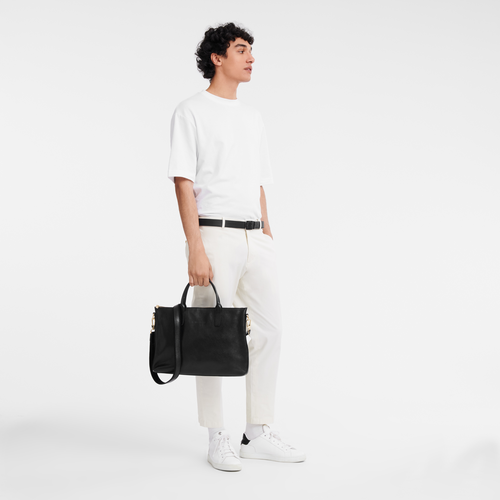 ル フローネ S ブリーフケース 黒 - レザー | ロンシャン JP