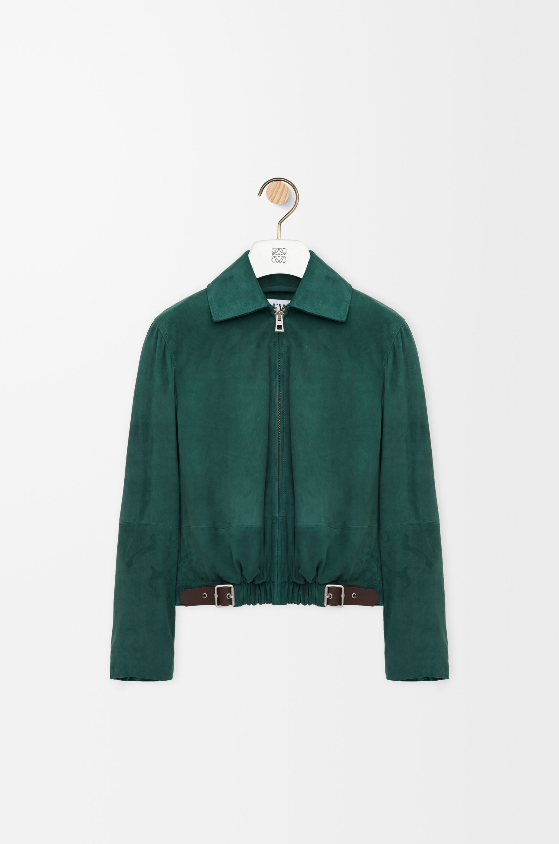 ベルテッド ジャケット（スエードゴートスキン） グリーン - LOEWE