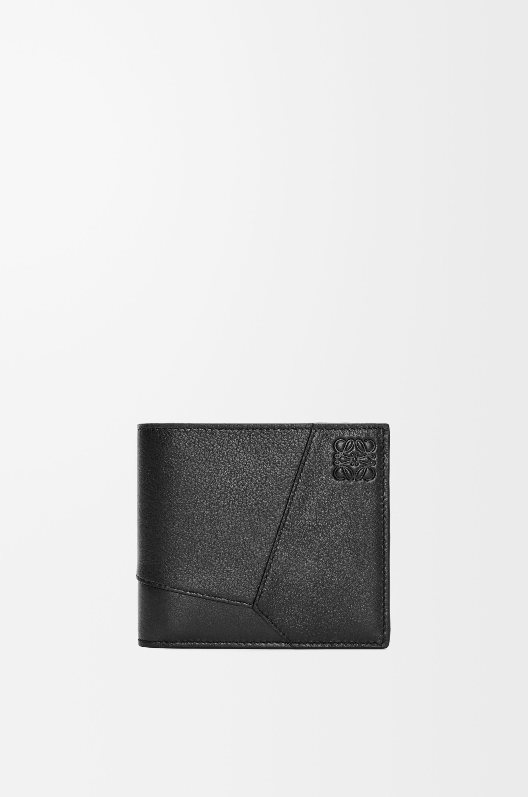 Puzzle bifold wallet in classic calfskin Black - LOEWE