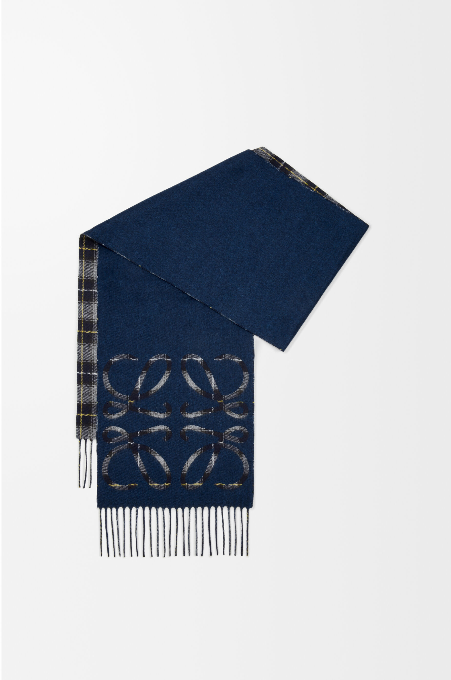 アナグラム スカーフ（シルク&カシミヤ） ブルー - LOEWE Japan