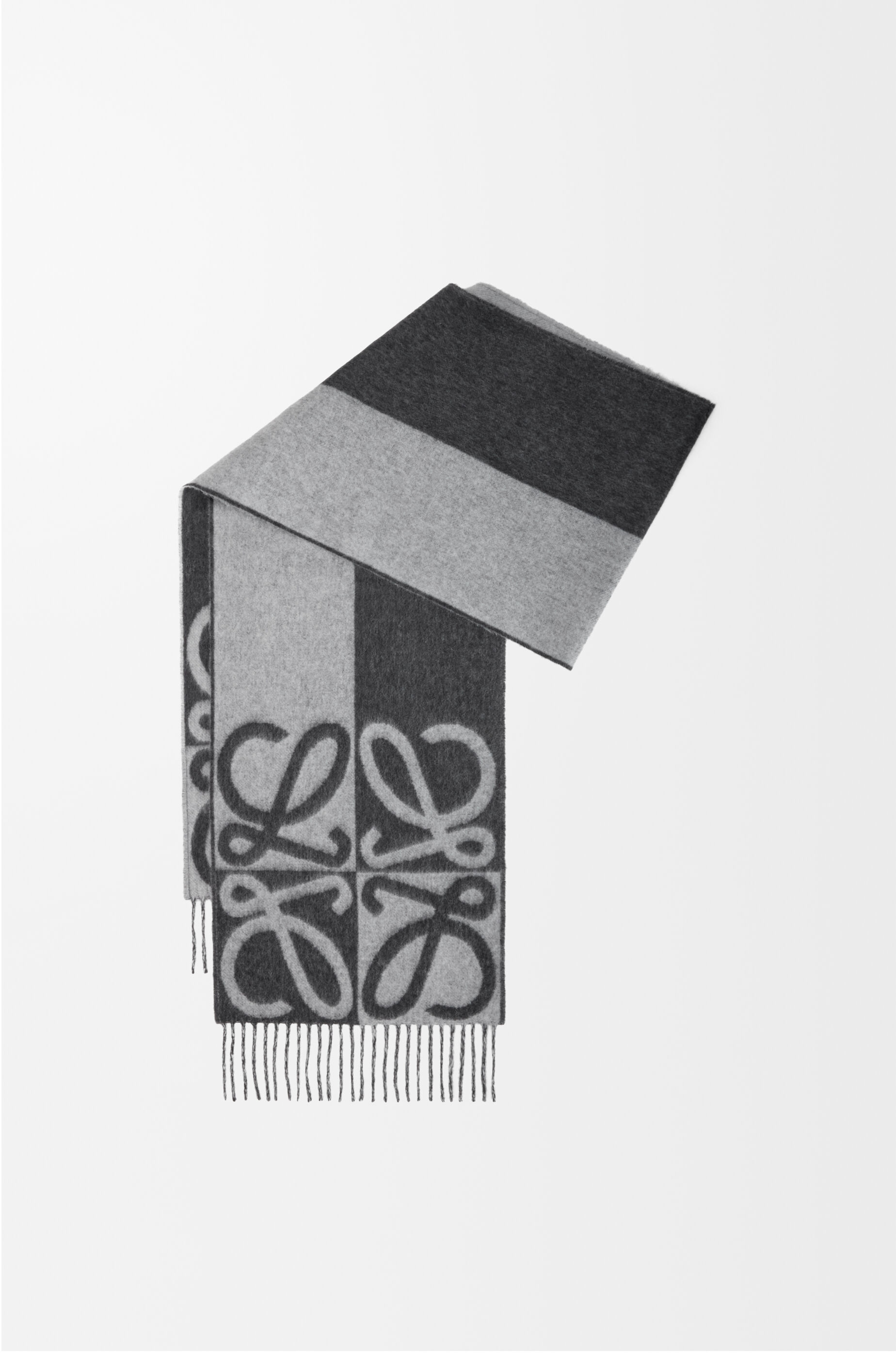 スカーフ（ウール&カシミヤ） グレー - LOEWE Japan official website