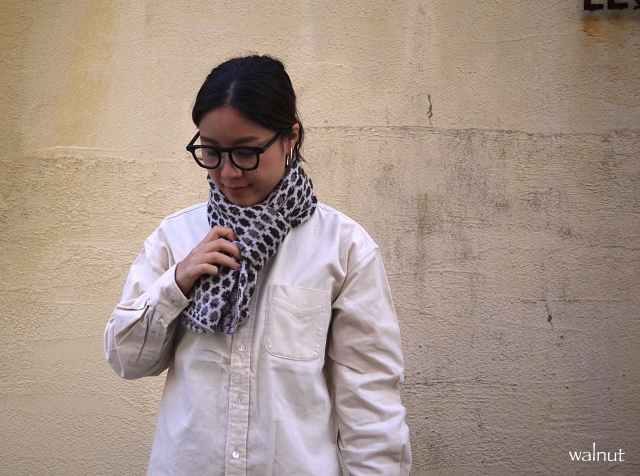 yourwear ユアウェア カシミヤドットジャカードストール 商品詳細