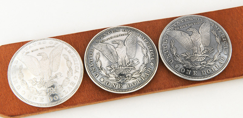 オールドモーガンコインコンチョ＜イーグル＞1921年(いぶし銀)BUネジ式