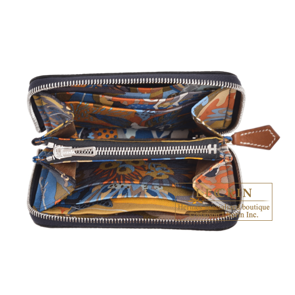 エルメス アザップ シルクイン コンパクト ブルーインディゴ/ キャバン