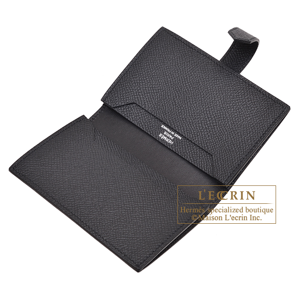 エルメス ベアンカードケース ブラック ヴォーエプソン シルバー金具