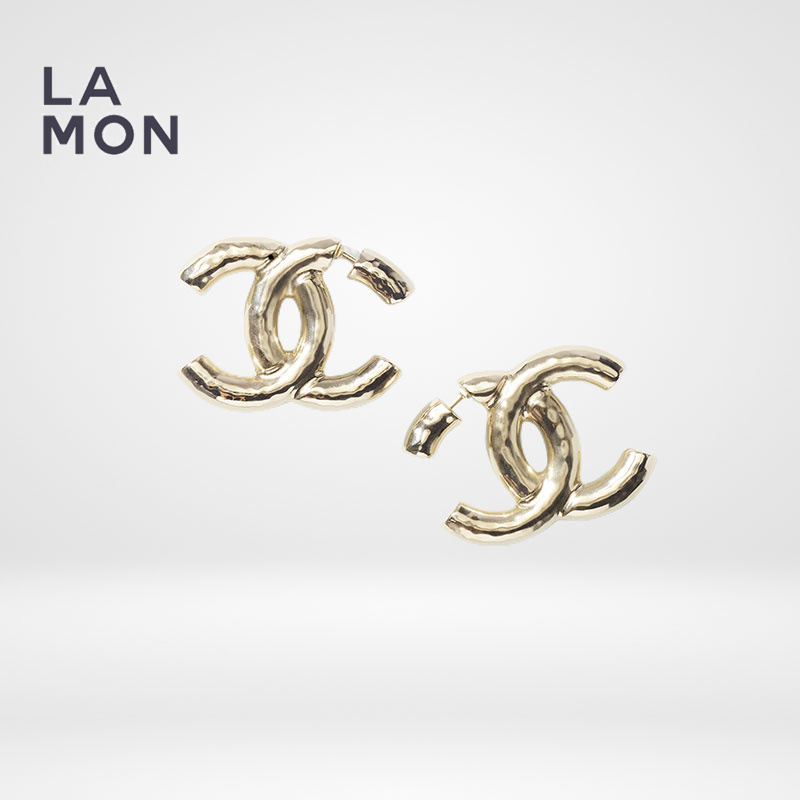 シャネル ピアス CHANEL EARRING AB7576 ココマーク ロゴ メタル