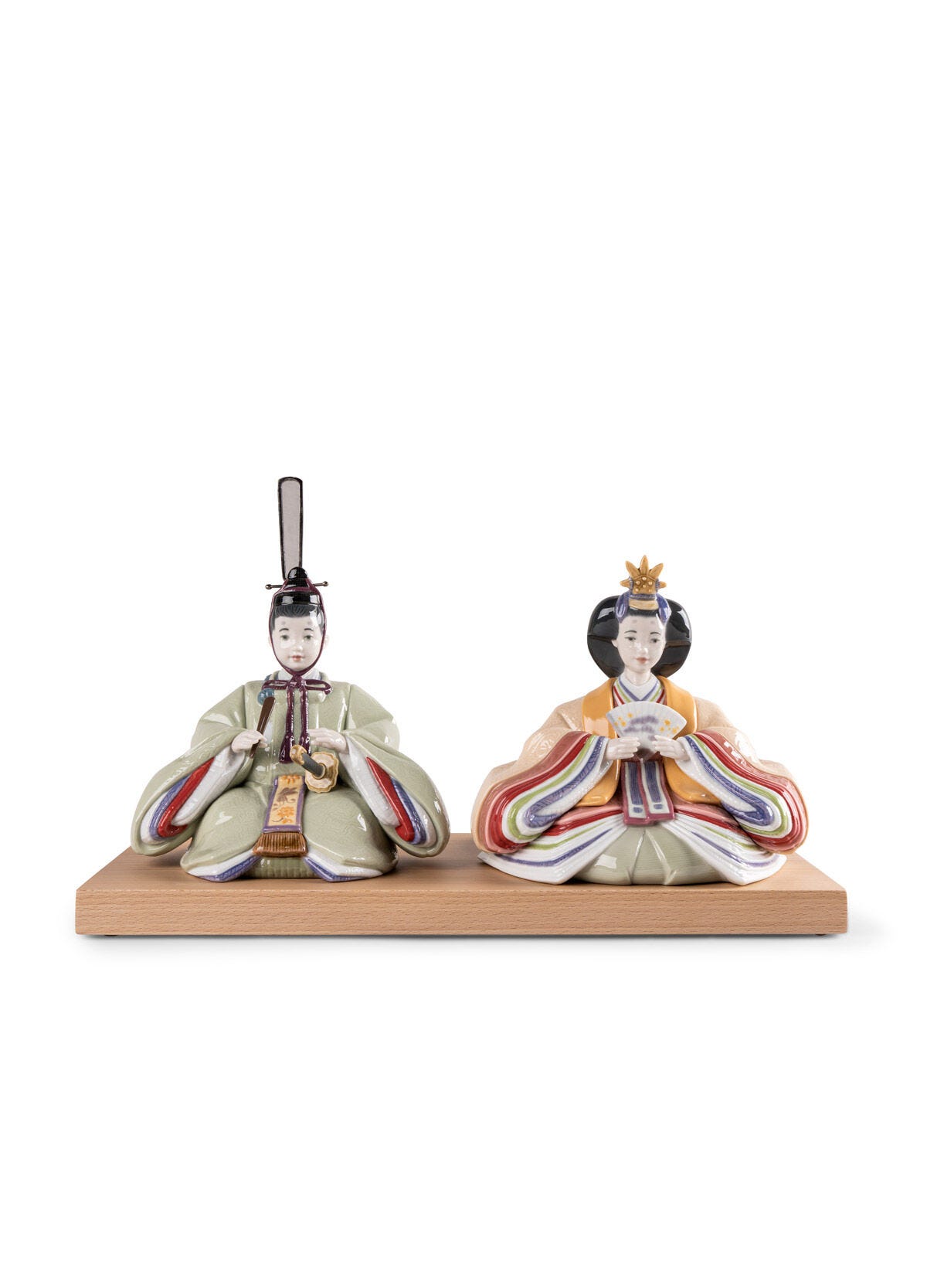 Hina Dolls Sculpture. Green-yellow. Limited Edition | リヤドロ公式