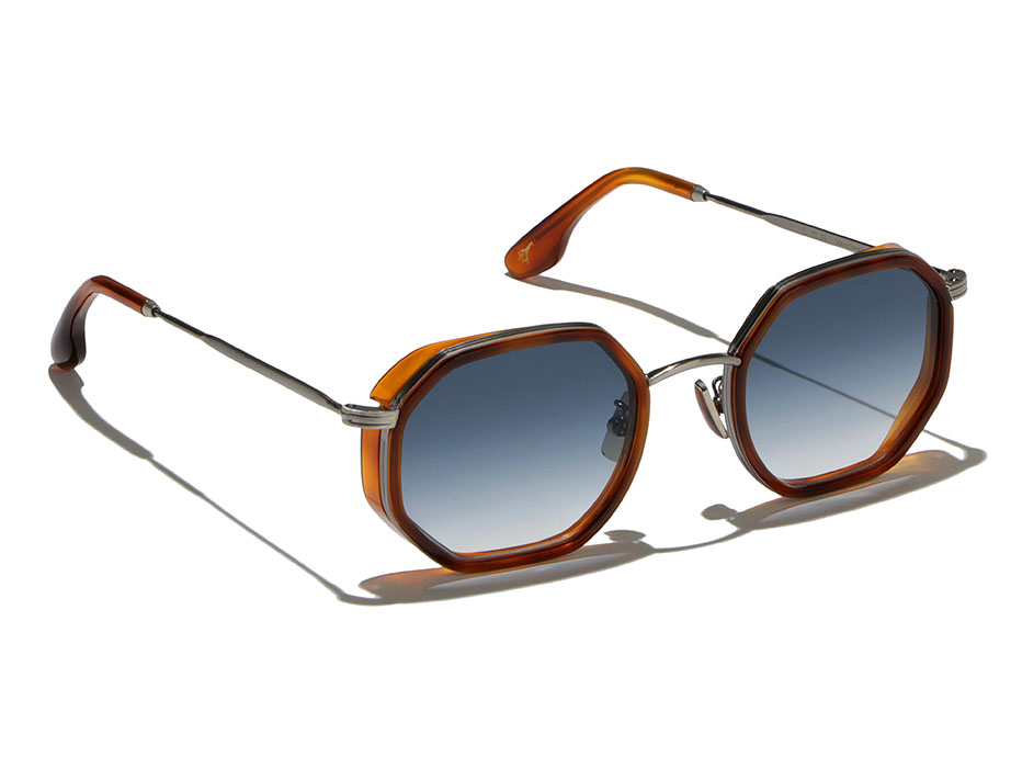 Zanzibar Metal Explorer Silver Antiqued / Havana Chiaro 02 // Blue