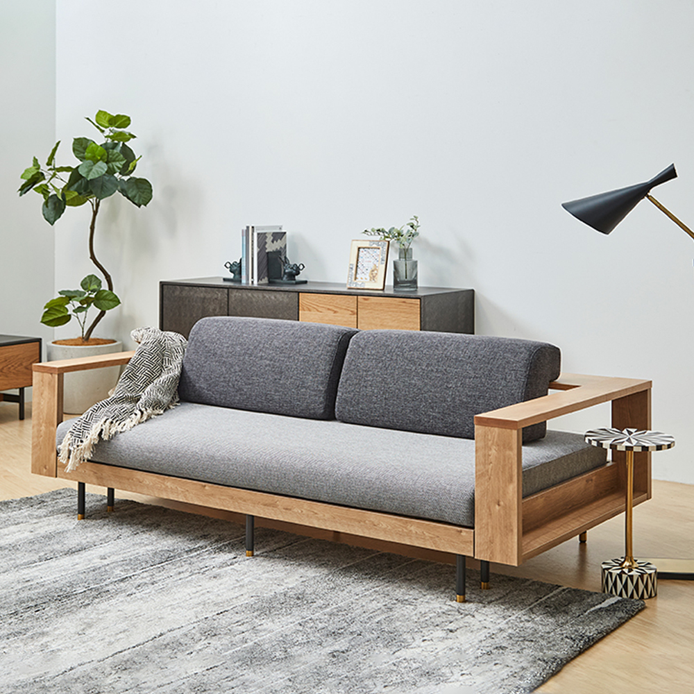 SYU（シュウ） ソファベッド（ナチュラル）190cm - ローソファ・フロア