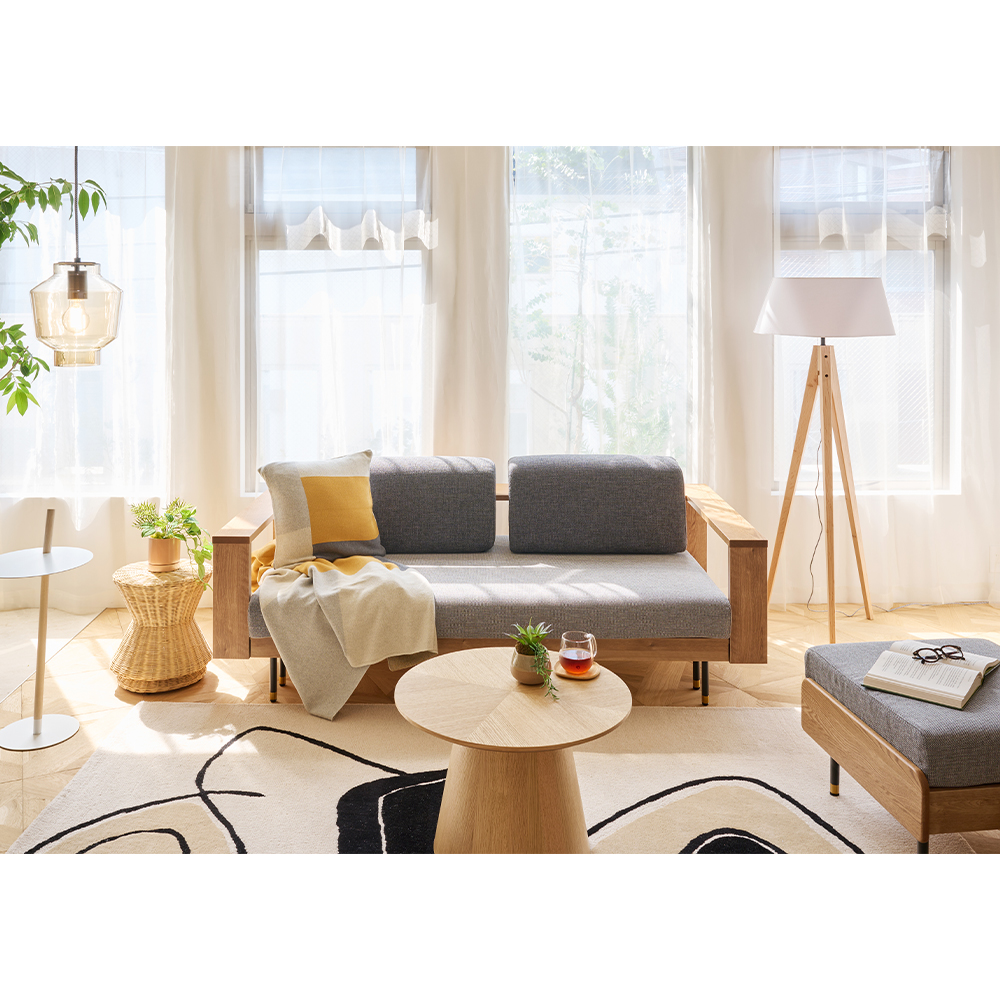 SYU（シュウ） ソファベッド（ナチュラル）190cm - ローソファ・フロア