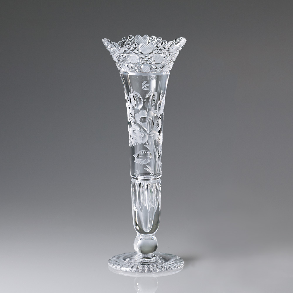 マイセンクリスタル 一輪挿し「マイセンフラワー」 | ライトアップ