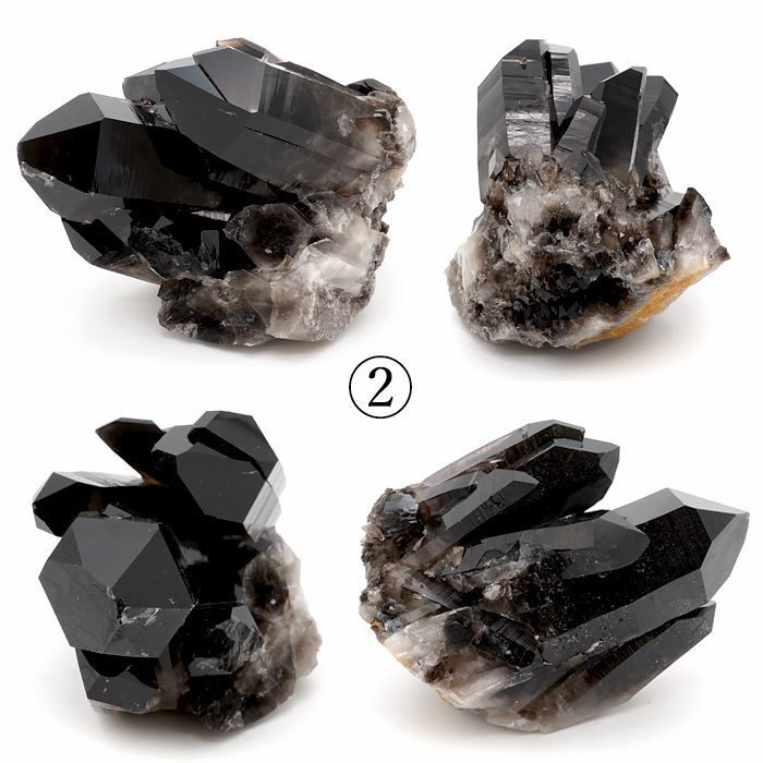 ミニクラスター 結晶 漆黒 インテリア オブジェ コレクション 風水