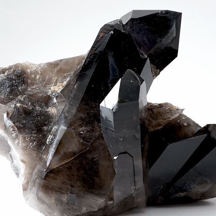 ミニクラスター 結晶 漆黒 インテリア オブジェ コレクション 風水