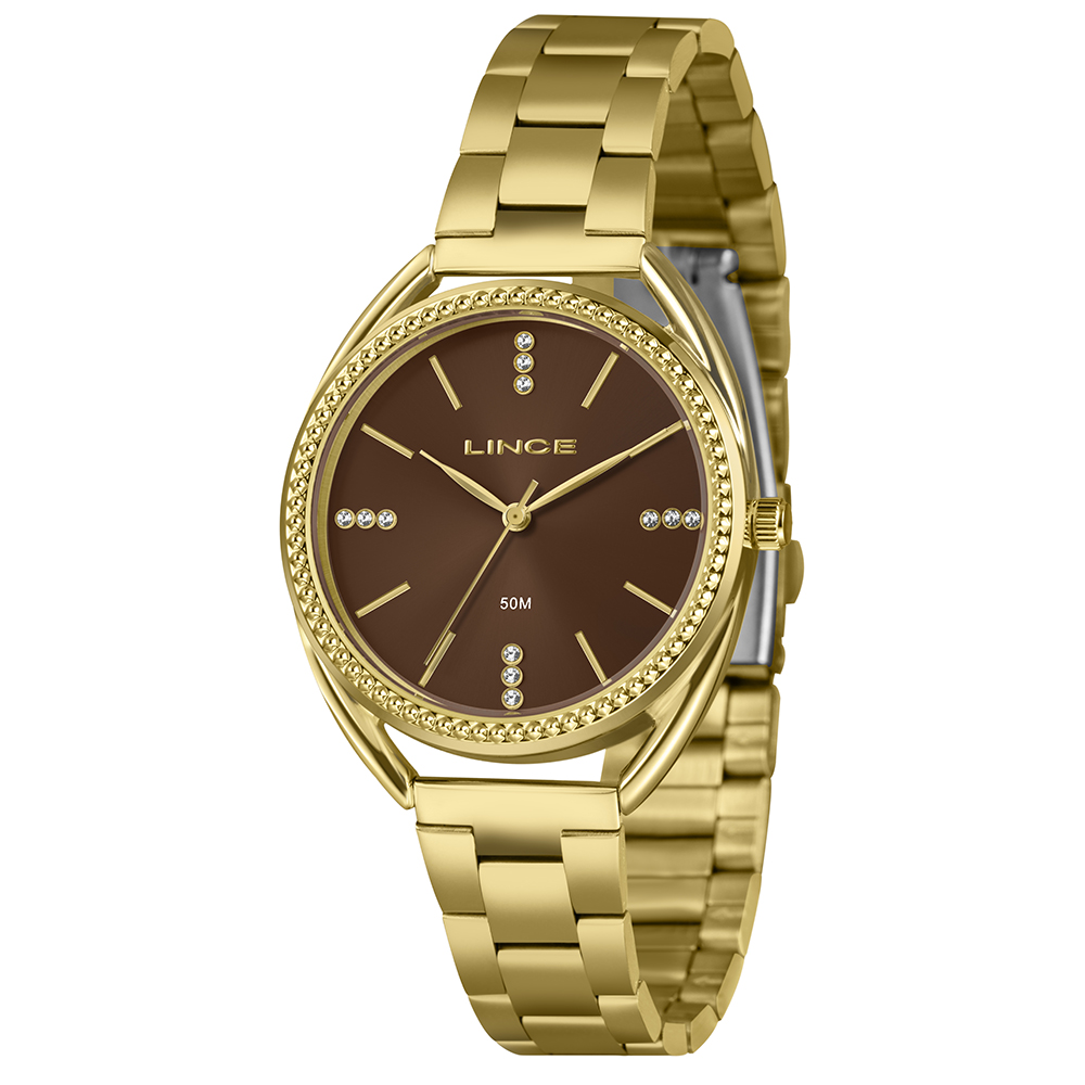 RELOGIO URBAN FEMININO ANALOGICO LRGJ182L36 DOURADO - LINCE RELÓGIOS