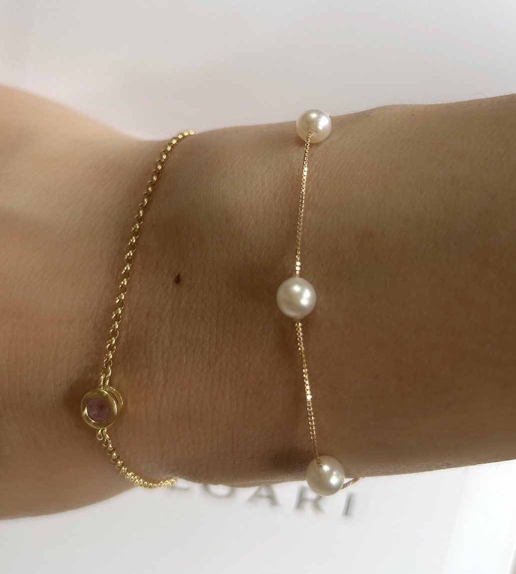 AMULETTE BRACELET, K18 あこやベビーパールステーション | ルシエヴ