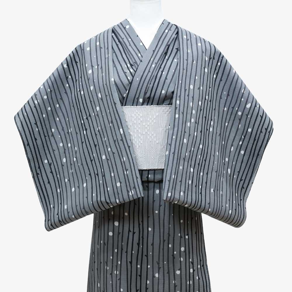 綿100％注染浴衣反物「雪に柳」― 東京注染・丸久商店| 普段着きものも