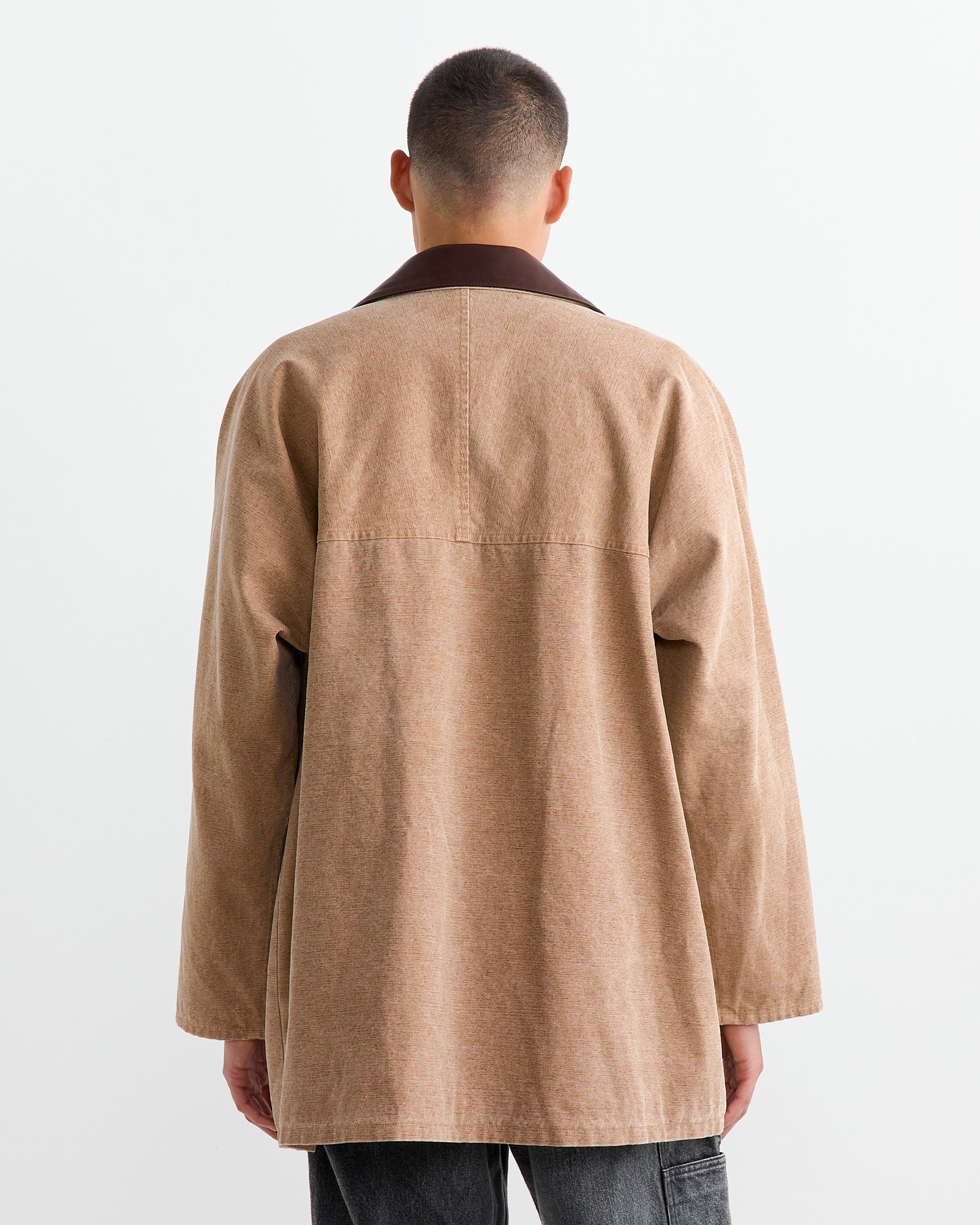 Canvas Hunting Blouson in Light Brown