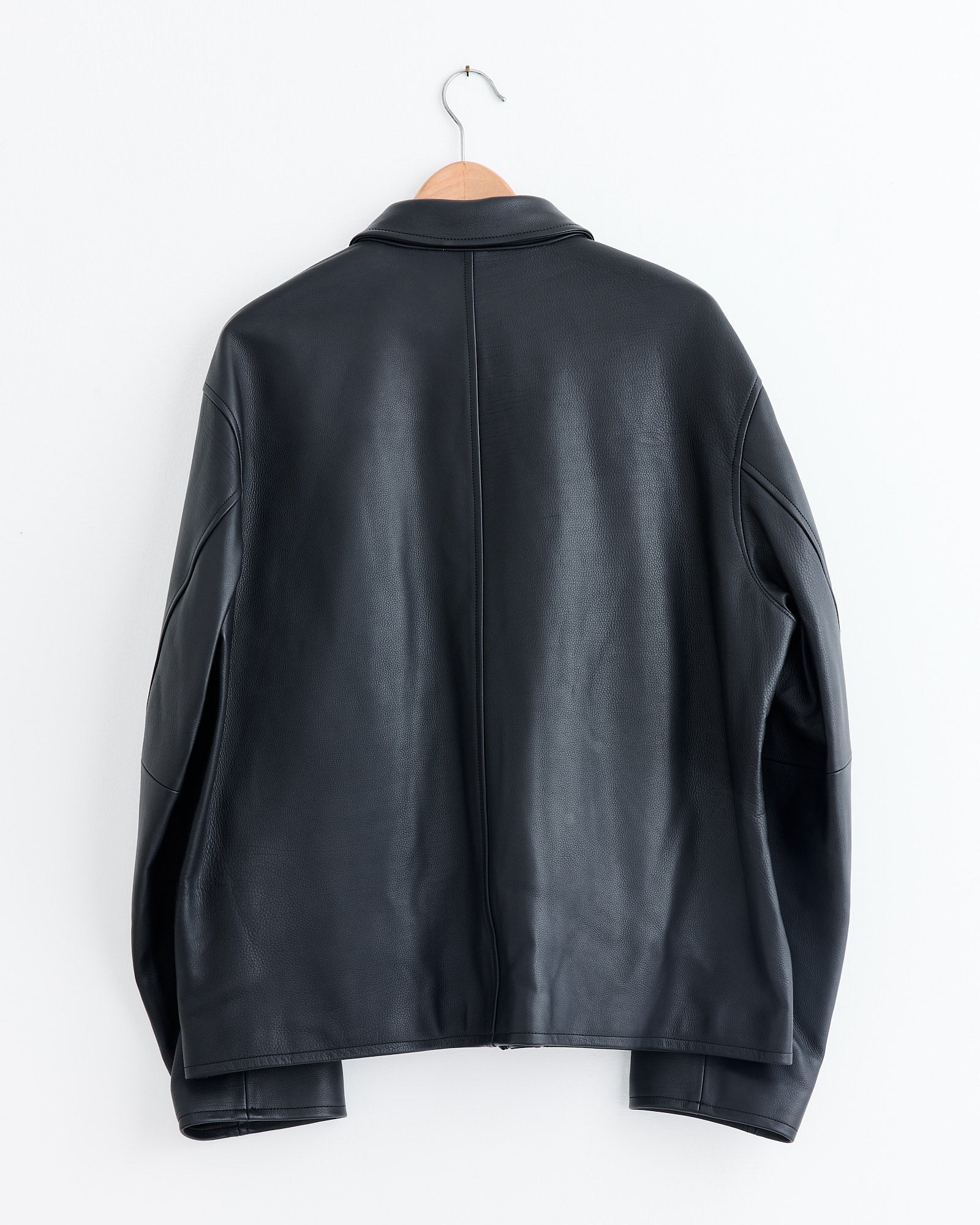 Leather Sports Jacket in Black