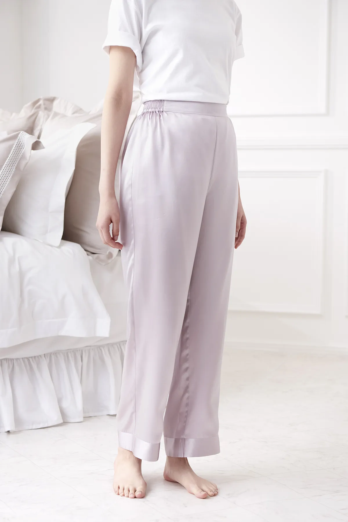 高級シルクパジャマ｜パンツ｜絹100% 19匁 ｜レディース