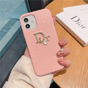 diorロゴ iphone16pro/16/15 レザーケース レディース iphone14 ケース