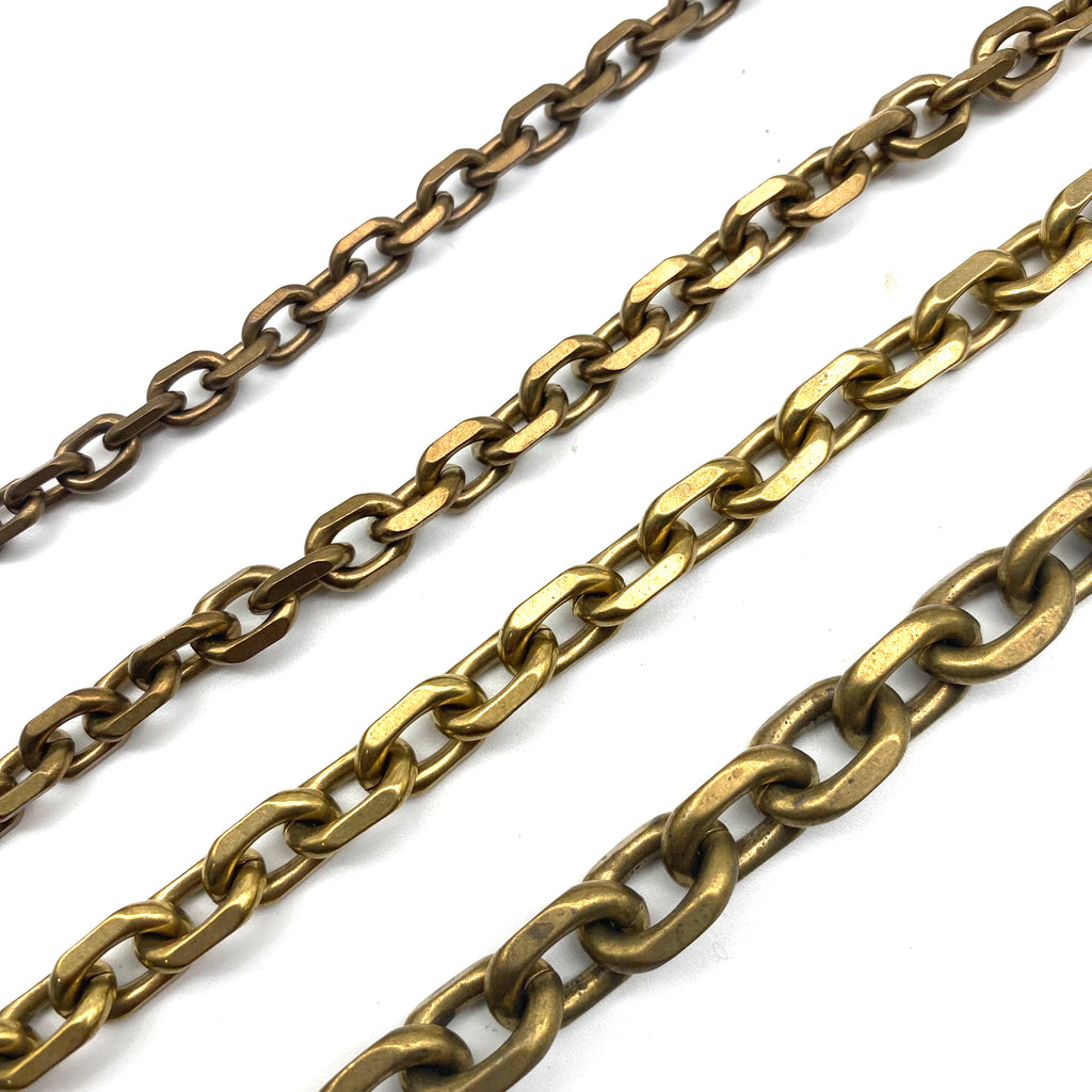 Solid Brass Anchor Link Chain Leather Wallet Chains – Metal Field Shop