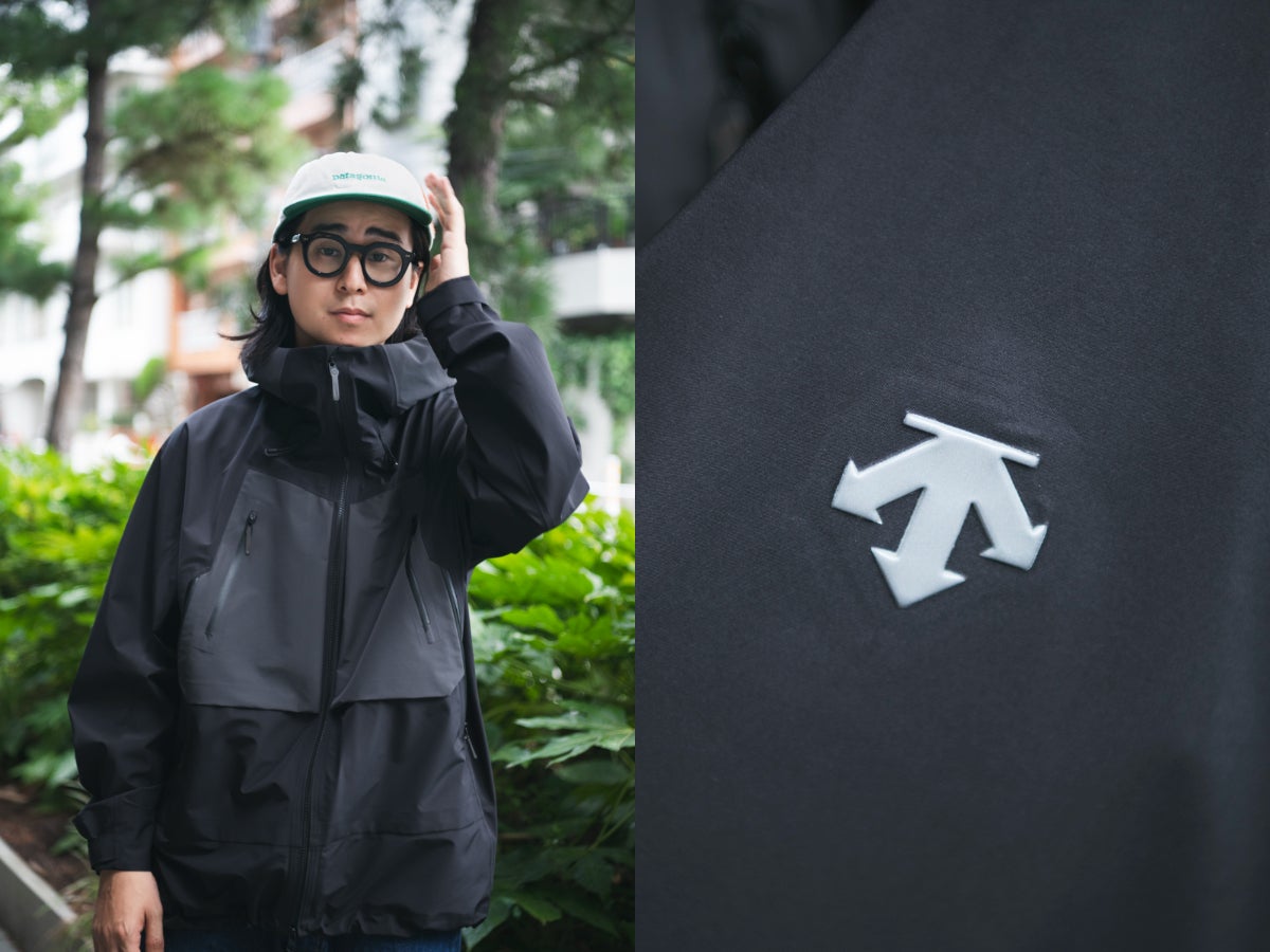 デサント オルテライン」の黒いゴアテックスジャケットをテックすぎ