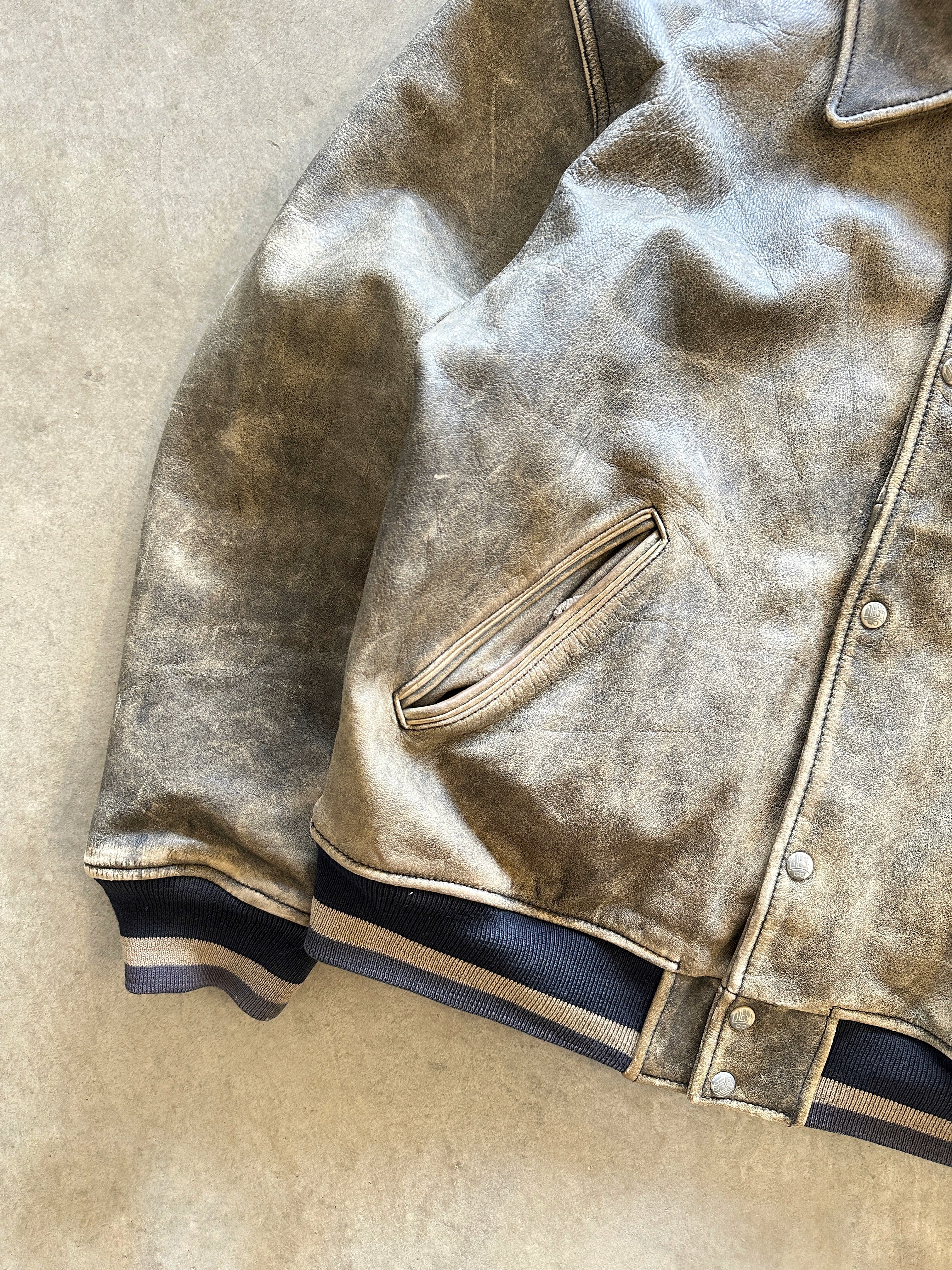 1990s Diesel leather Jacket (XL) - Mercanzia