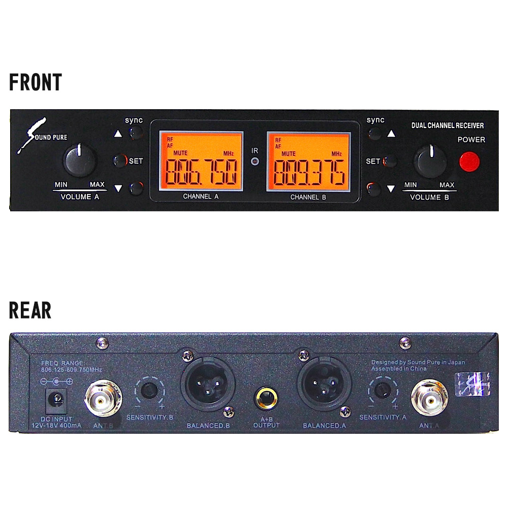 SOUNDPURE ワイヤレスマイク SPH8022e ピンマイク2個セット SPH8022