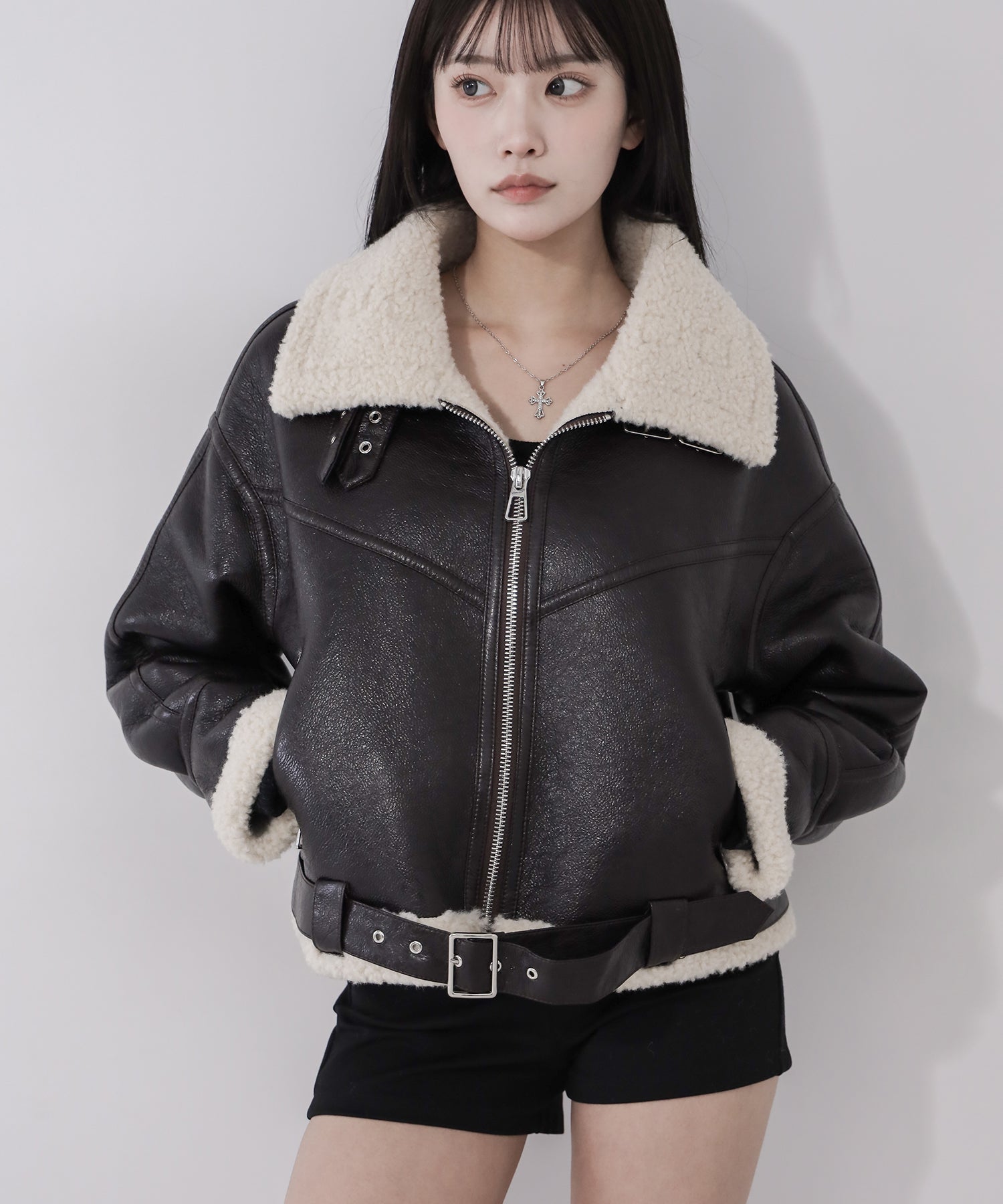 B-3ヴィンテージレザーボアムートンジャケット ／ B-3 vintage leather