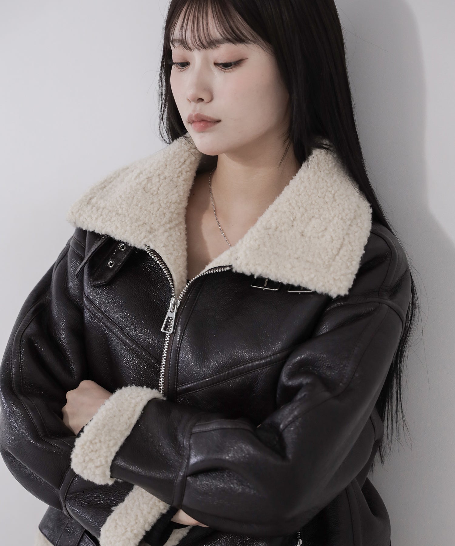 B-3ヴィンテージレザーボアムートンジャケット ／ B-3 vintage leather