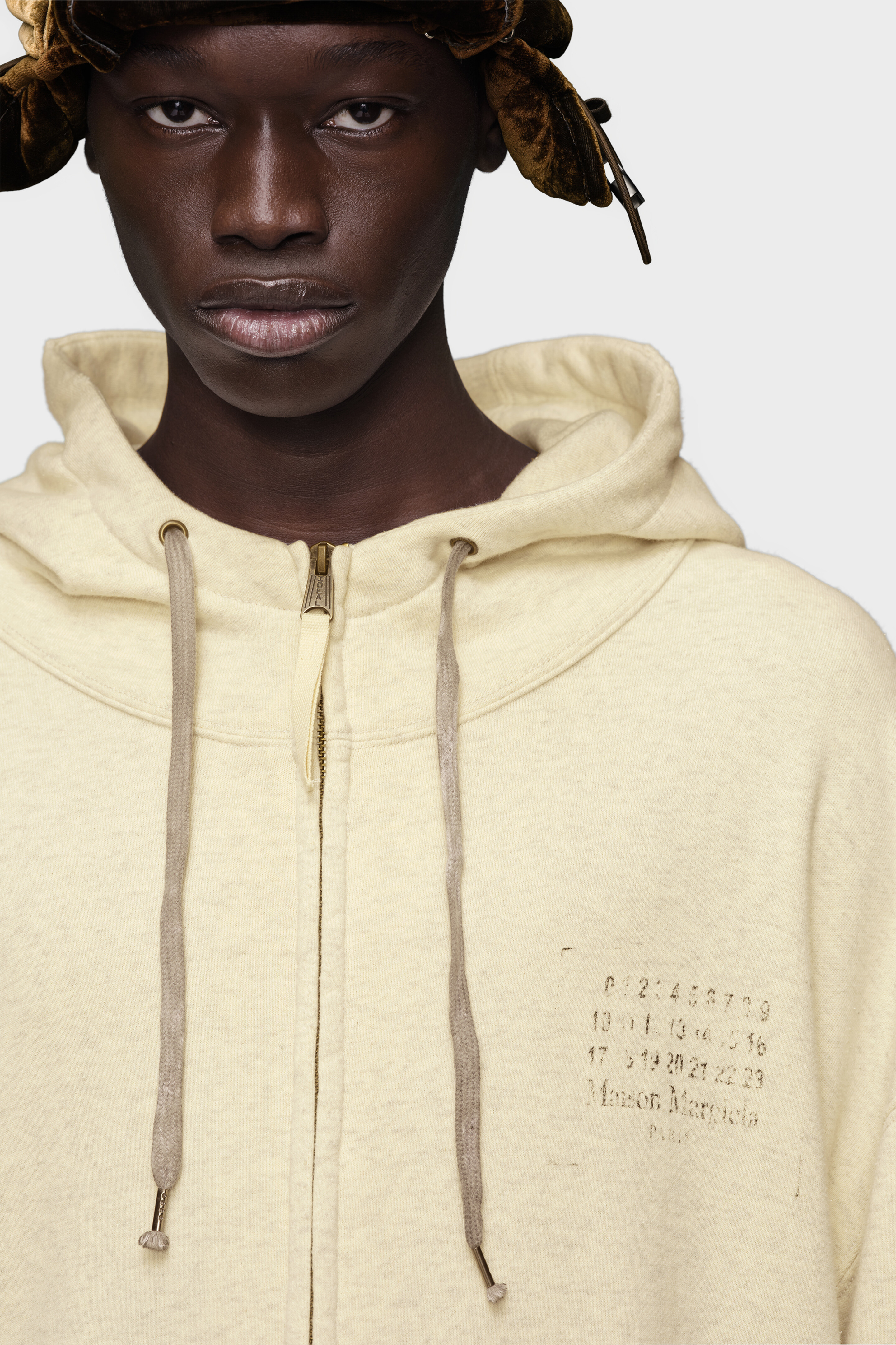 Stamp logo zip hoodie